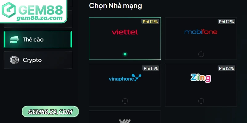 Câu hỏi thường gặp trong quá trình nạp tiền GEM88